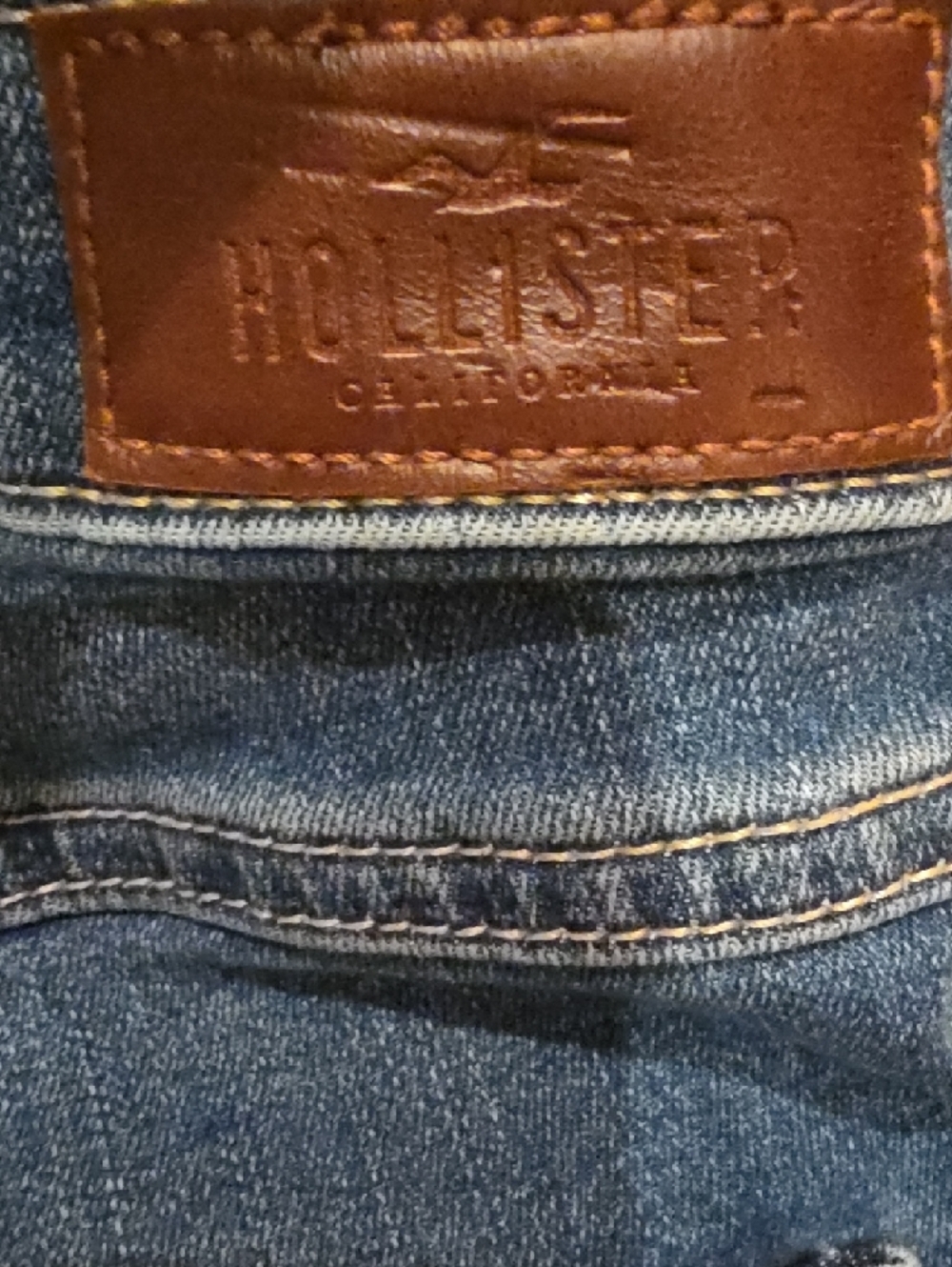 Hollister Lace-Up High Rise Crop Super Skinny Classic Stretch. Size 7 Regular - Picture 3 of 5